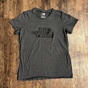 The North Face Half Dome T Shirt Womens Medium Gray Cotton Standard Fit Crewneck
